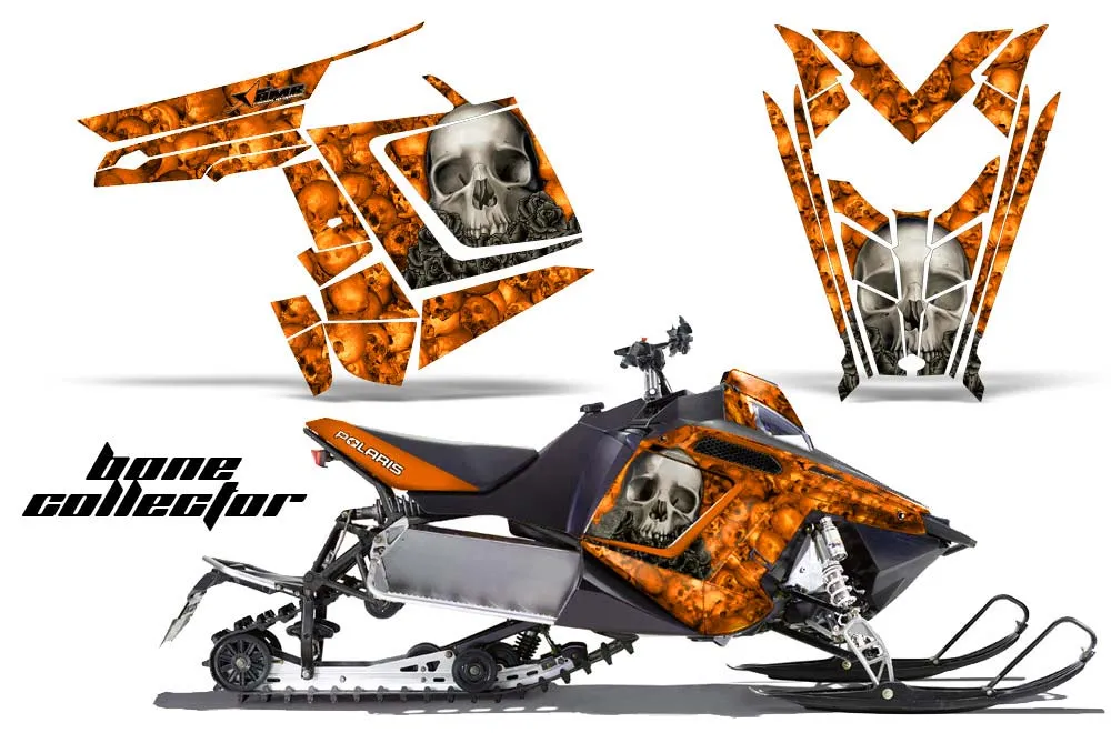 Polaris RMK / PRO-R / Rush / Assault Sled Graphic Kit - 2011-2016 Bone Collector Orange