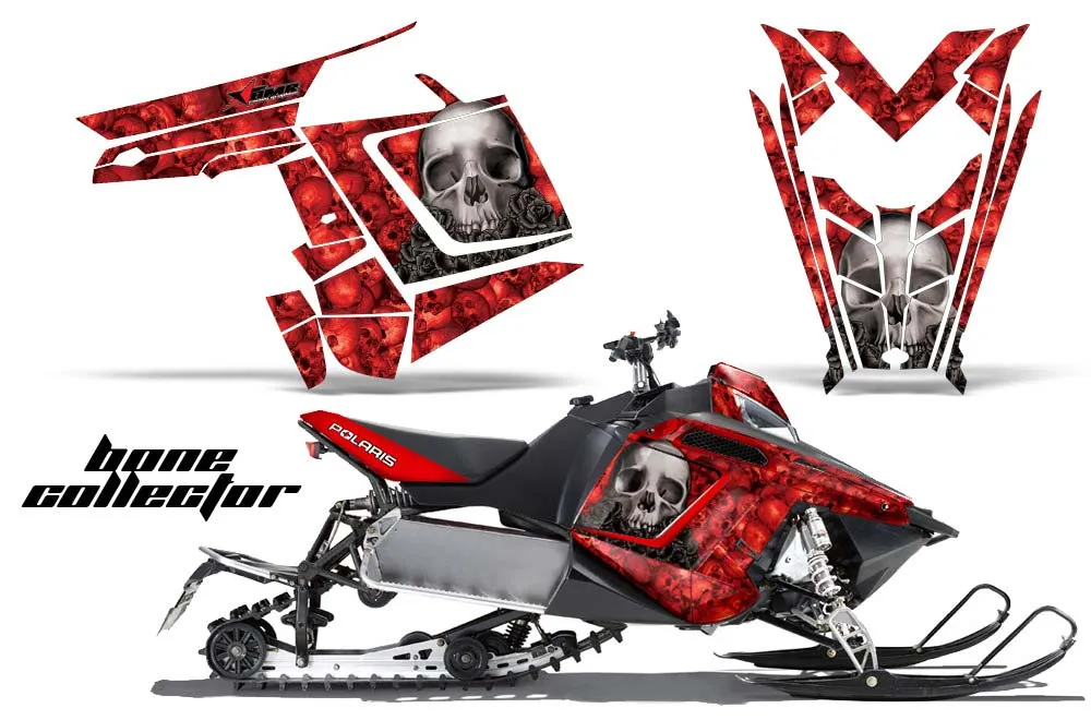 Polaris RMK / PRO-R / Rush / Assault Sled Graphic Kit - 2011-2016 Bone Collector Red