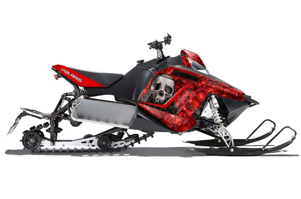 Polaris RMK / PRO-R / Rush / Assault Sled Graphic Kit - 2011-2016 Bone Collector Red