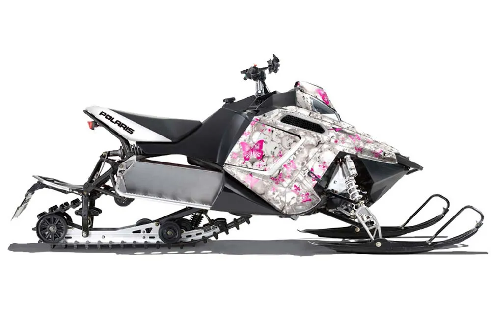 Polaris RMK / PRO-R / Rush / Assault Sled Graphic Kit - 2011-2016 Butterfly Pink