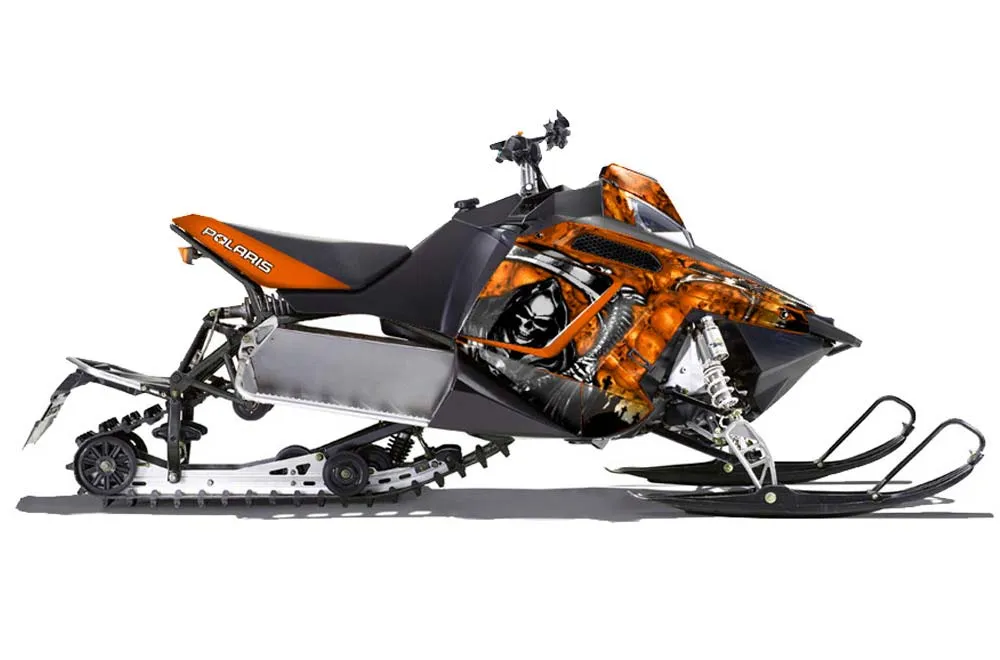 Polaris RMK / PRO-R / Rush / Assault Sled Graphic Kit - 2011-2016 Reaper Orange