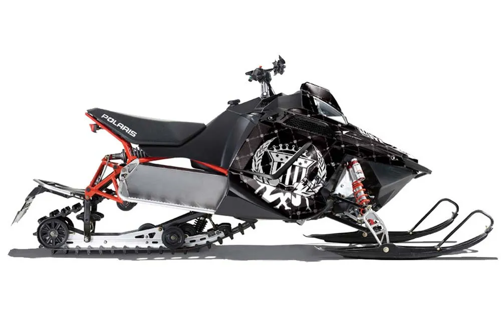 Polaris RMK / PRO-R / Rush / Assault Sled Graphic Kit - 2011-2016 Silver Star - Reloaded White