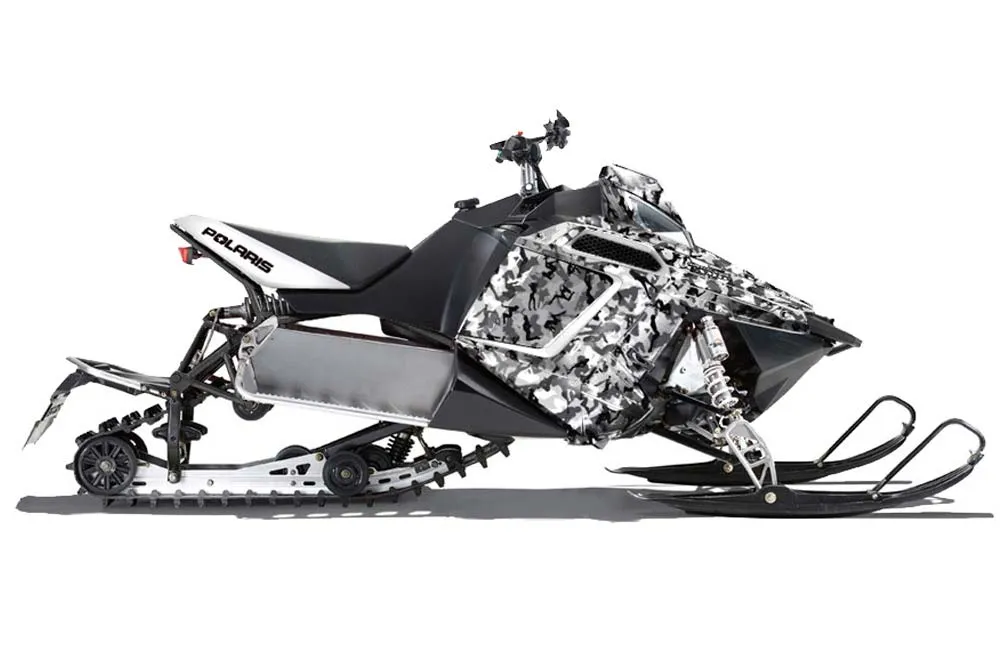 Polaris RMK / PRO-R / Rush / Assault Sled Graphic Kit - 2011-2016 Urban Camo White