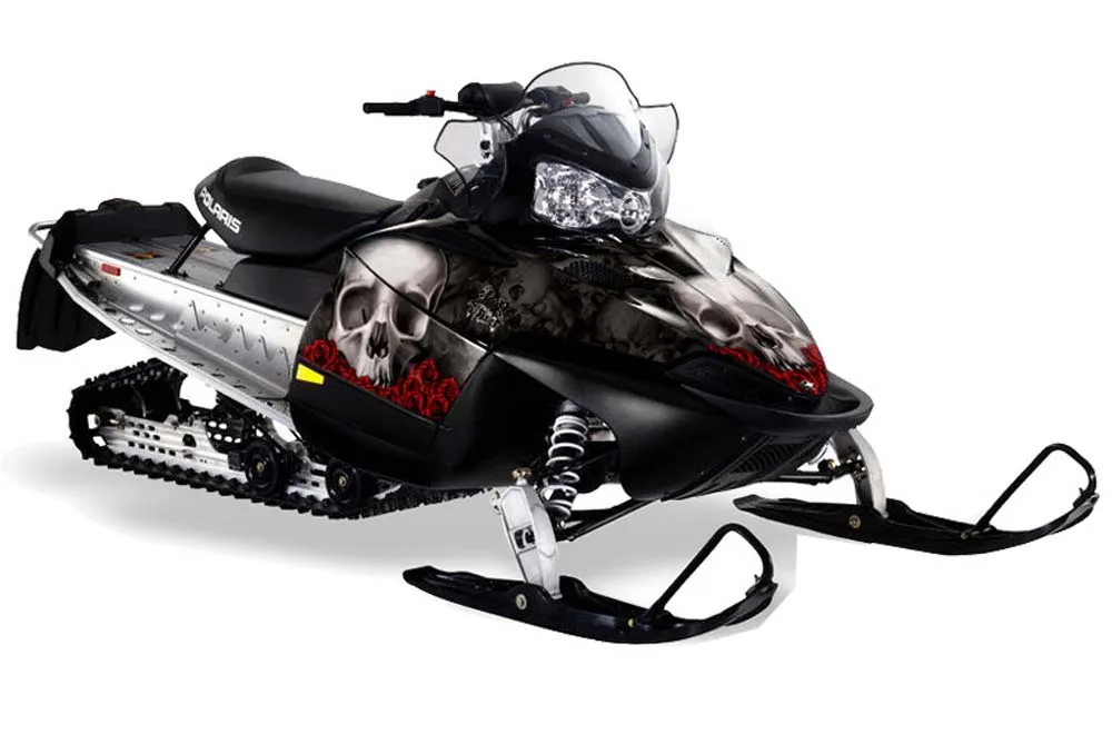 Polaris RMK / Shift / Assault Sled Graphic Kit - 2006-2020 Bone Collector Black