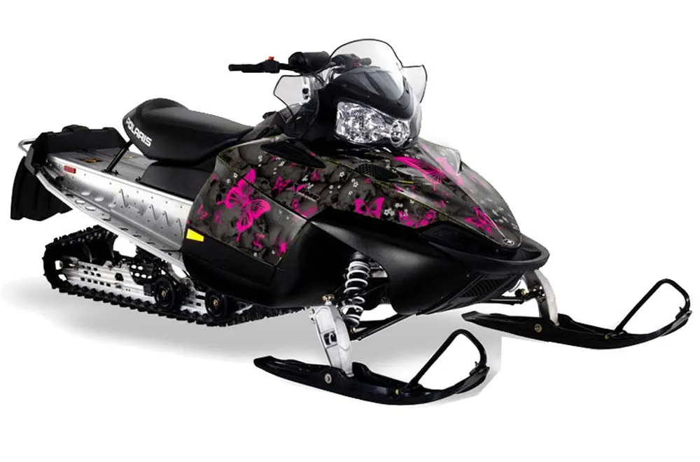 Polaris RMK / Shift / Assault Sled Graphic Kit - 2006-2020 Butterfly Pink