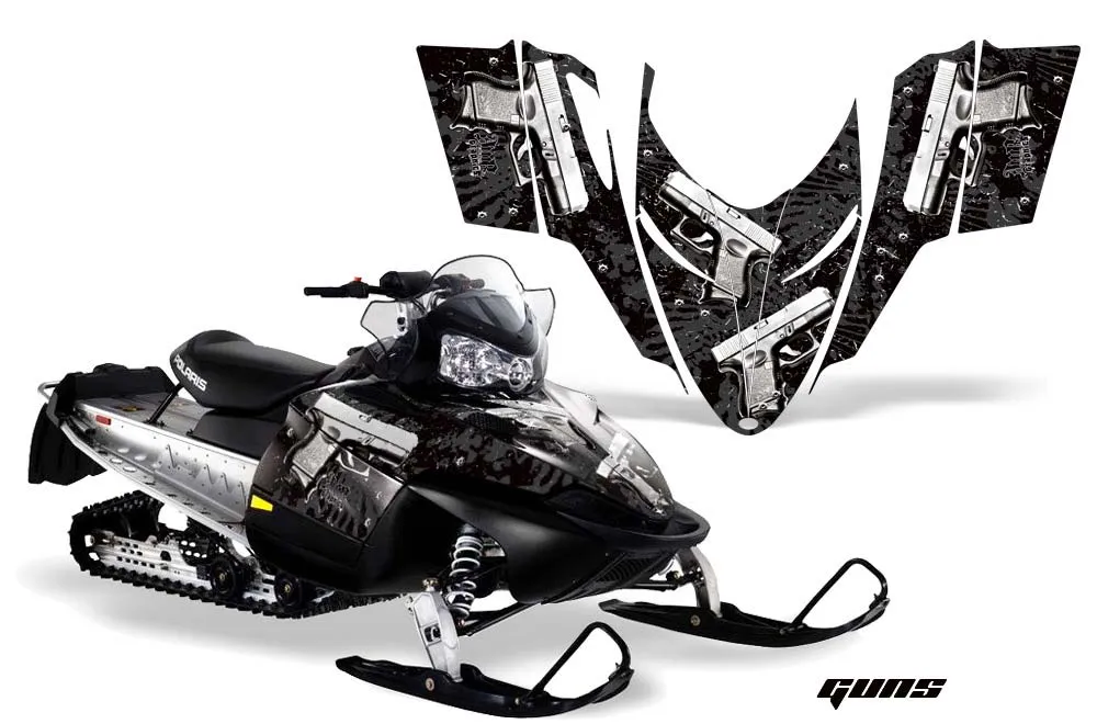 Polaris RMK / Shift / Assault Sled Graphic Kit - 2006-2020 Guns Black