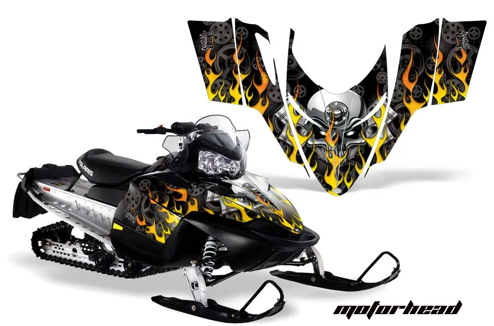 Polaris RMK / Shift / Assault Sled Graphic Kit - 2006-2020 Motorhead Black