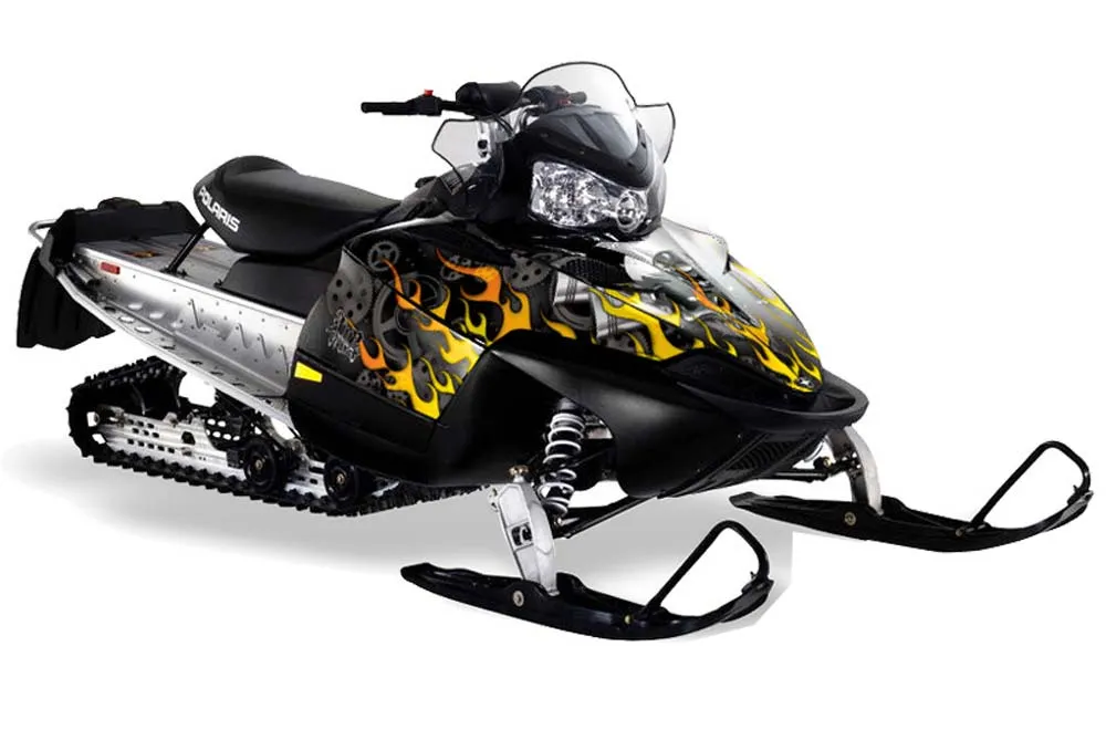 Polaris RMK / Shift / Assault Sled Graphic Kit - 2006-2020 Motorhead Black
