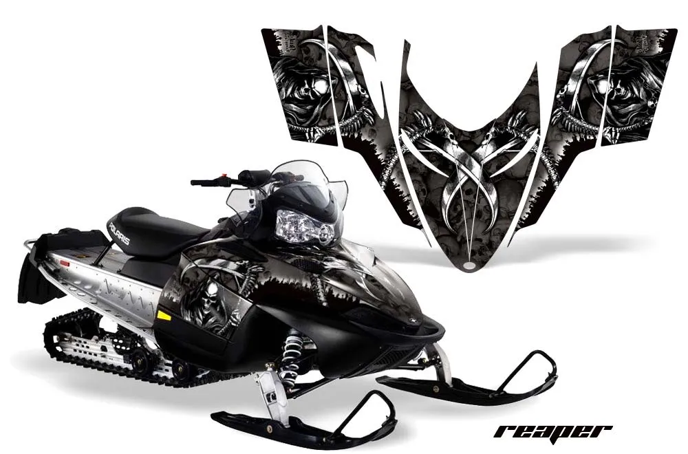Polaris RMK / Shift / Assault Sled Graphic Kit - 2006-2020 Reaper Black
