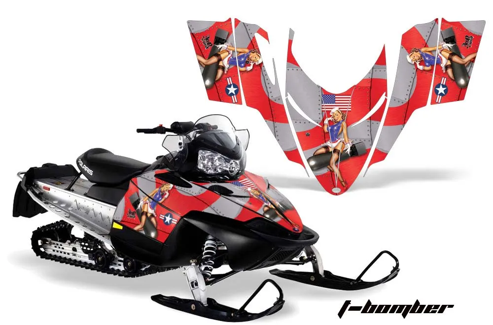 Polaris RMK / Shift / Assault Sled Graphic Kit - 2006-2020 T Bomber Red