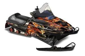 Polaris 700XC / 800XCR / 600 RMK Sled Graphic Kit - 1999-2003 Firestorm Black