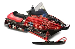 Polaris 700XC / 800XCR / 600 RMK Sled Graphic Kit - 1999-2003 Mad Hatter Red