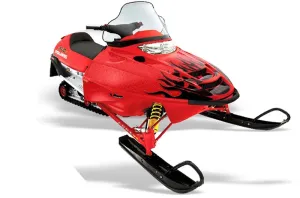 Polaris Edge Sled Graphic Kit - All Years Diamond Flames Red