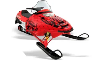 Polaris Edge Sled Graphic Kit - All Years Silver Star - Reloaded Red