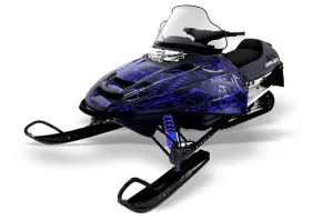 Polaris Edge Sled Graphic Kit - All Years Skulls N Hammers Blue