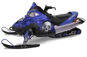Polaris Fusion Sled Graphic Kit - 2005-2007 Bone Collector Blue