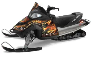Polaris Fusion Sled Graphic Kit - 2005-2007 Firestorm Black