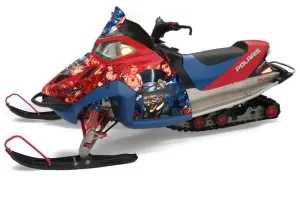 Polaris Fusion Sled Graphic Kit - 2005-2007 Mad Hatter Red