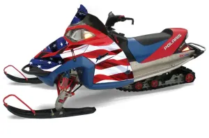 Polaris Fusion Sled Graphic Kit - 2005-2007 Stars N Stripes Red White & Blue