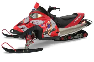 Polaris Fusion Sled Graphic Kit - 2005-2007 T Bomber Red