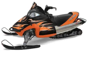 Polaris Fusion Sled Graphic Kit - 2005-2007 Tribal Flames Orange