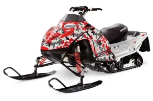 Polaris IQ Race 600 Sled Graphic Kit - All Years Camoplate Red