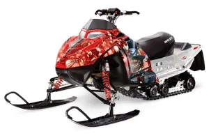 Polaris IQ Race 600 Sled Graphic Kit - All Years Mad Hatter Red