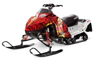 Polaris IQ Race 600 Sled Graphic Kit - All Years Motorhead Mandy Red