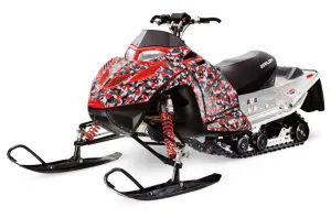 Polaris IQ Race 600 Sled Graphic Kit - All Years Urban Camo Red