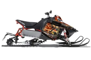 Polaris RMK / PRO-R / Rush / Assault Sled Graphic Kit - 2011-2016 Firestorm Black