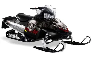 Polaris RMK / Shift / Assault Sled Graphic Kit - 2006-2020 Bone Collector Black
