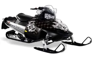 Polaris RMK / Shift / Assault Sled Graphic Kit - 2006-2020 Silver Star - Reloaded White