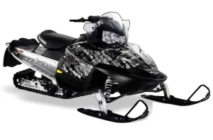 Polaris RMK / Shift / Assault Sled Graphic Kit - 2006-2020 Silver Star - Silverhaze Black