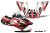 Polaris 700XC / 800XCR / 600 RMK Sled Graphic Kit - 1999-2003 Carbon X Red