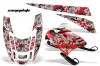 Polaris Edge Sled Graphic Kit - All Years Camoplate Red