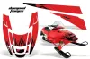 Polaris Edge Sled Graphic Kit - All Years Diamond Flames Red