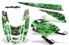 Polaris Edge Sled Graphic Kit - All Years Mad Hatter Green
