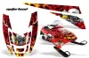 Polaris Edge Sled Graphic Kit - All Years Motorhead Red