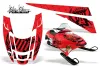 Polaris Edge Sled Graphic Kit - All Years Silver Star - Reloaded Red
