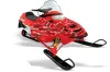 Polaris Edge Sled Graphic Kit - All Years Silver Star - Silverhaze Red