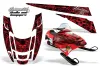 Polaris Edge Sled Graphic Kit - All Years Skulls N Hammers Red