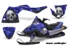 Polaris Fusion Sled Graphic Kit - 2005-2007 Bone Collector Blue