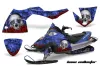 Polaris Fusion Sled Graphic Kit - 2005-2007 Bone Collector Blue