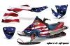 Polaris Fusion Sled Graphic Kit - 2005-2007 Stars N Stripes Red White & Blue