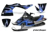 Polaris Fusion Sled Graphic Kit - 2005-2007 Tribal Flames Blue