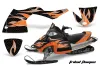 Polaris Fusion Sled Graphic Kit - 2005-2007 Tribal Flames Orange
