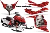 Polaris IQ Race 600 Sled Graphic Kit - All Years Bone Collector Red