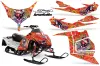 Polaris IQ Race 600 Sled Graphic Kit - All Years Ed Hardy - Love Kills Red