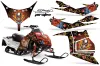 Polaris IQ Race 600 Sled Graphic Kit - All Years Ed Hardy - Pirates Red