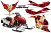 Polaris IQ Race 600 Sled Graphic Kit - All Years Motorhead Mandy Red